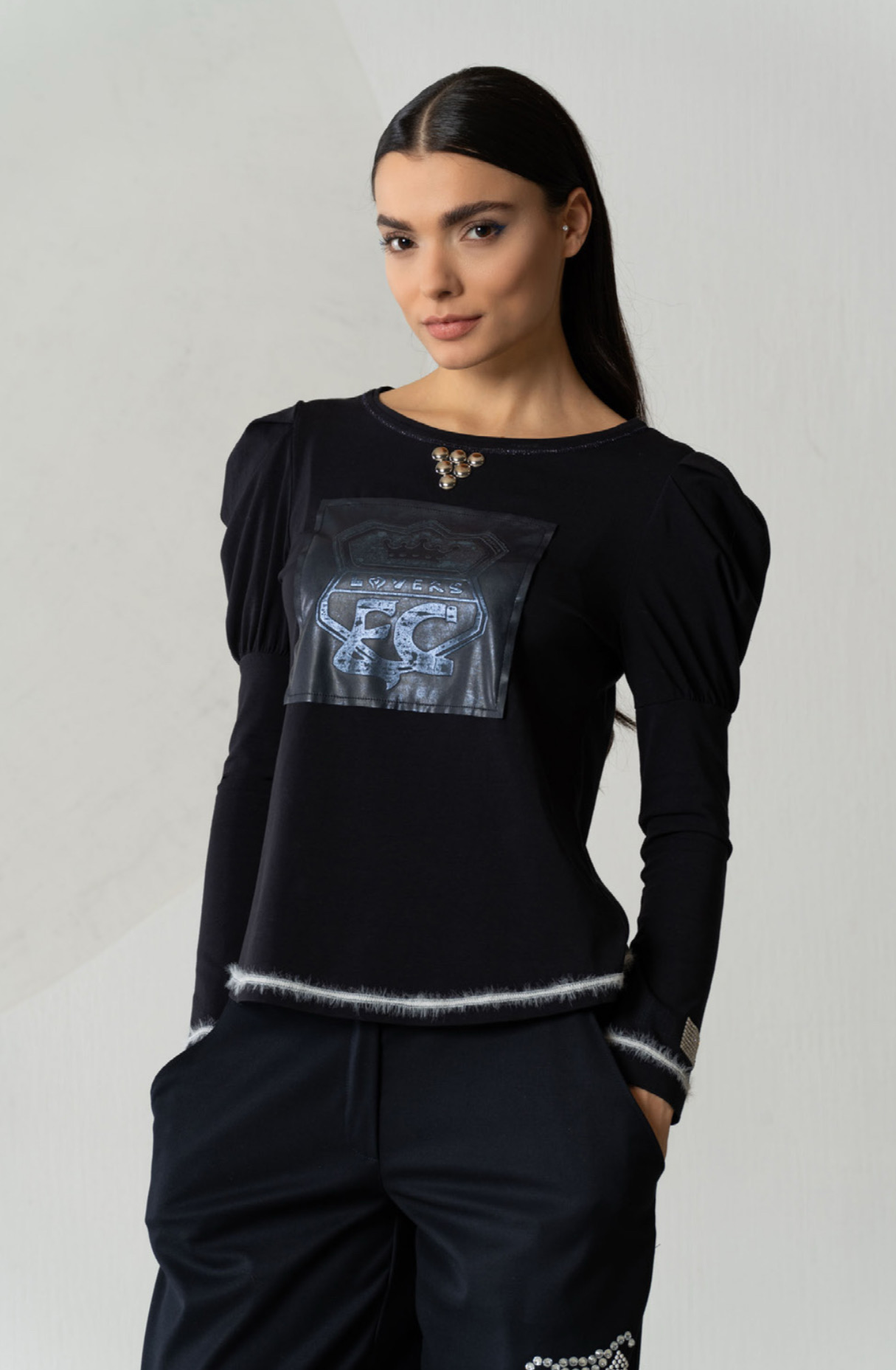 Belle Allure Boutique TOP bouffon sleev