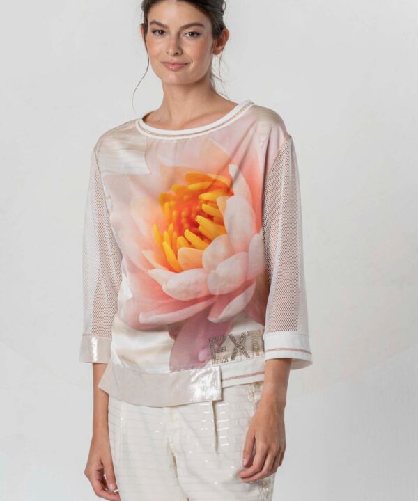 Elisa Cavaletti - Top satin lotus flowers Extra lettering