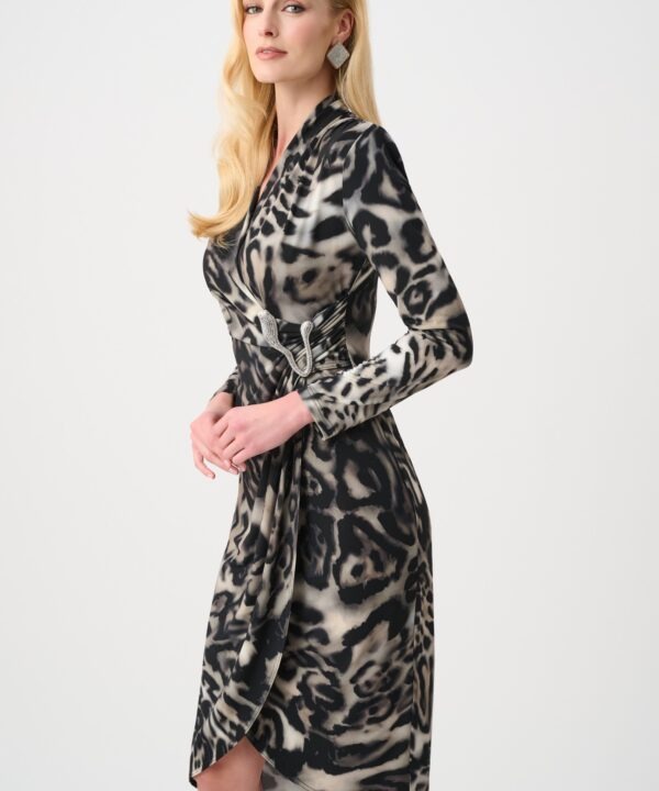 Joseph Ribkoff - Dress drape leopard