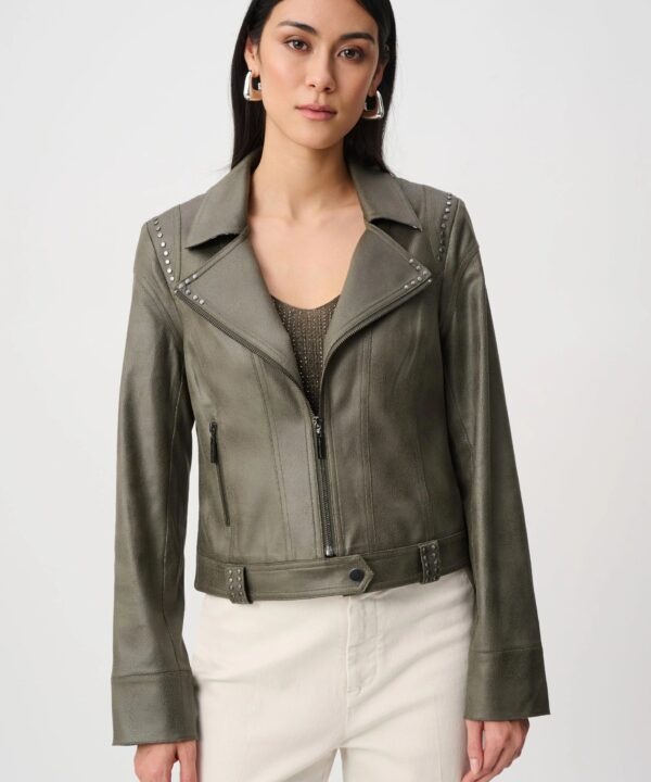 Joseph Ribkoff - Jacket leather studs eco leather