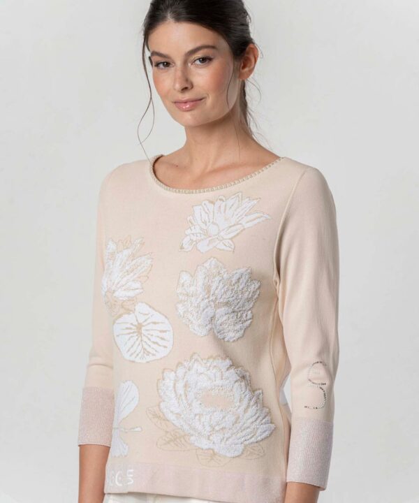Elisa Cavaletti - Sweater gold jacquard