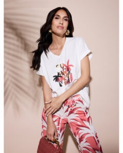 Fuego - T-Shirt short sleeves palm coral