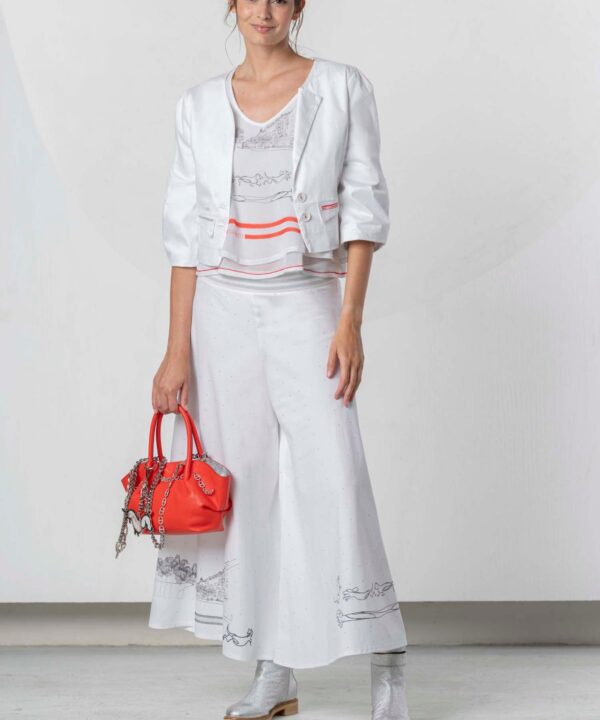 Elisa Cavaletti - Jacket cotton embroidery red print