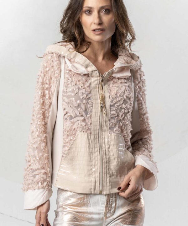 Elisa Cavaletti - Jacket Floral Lace with Hood