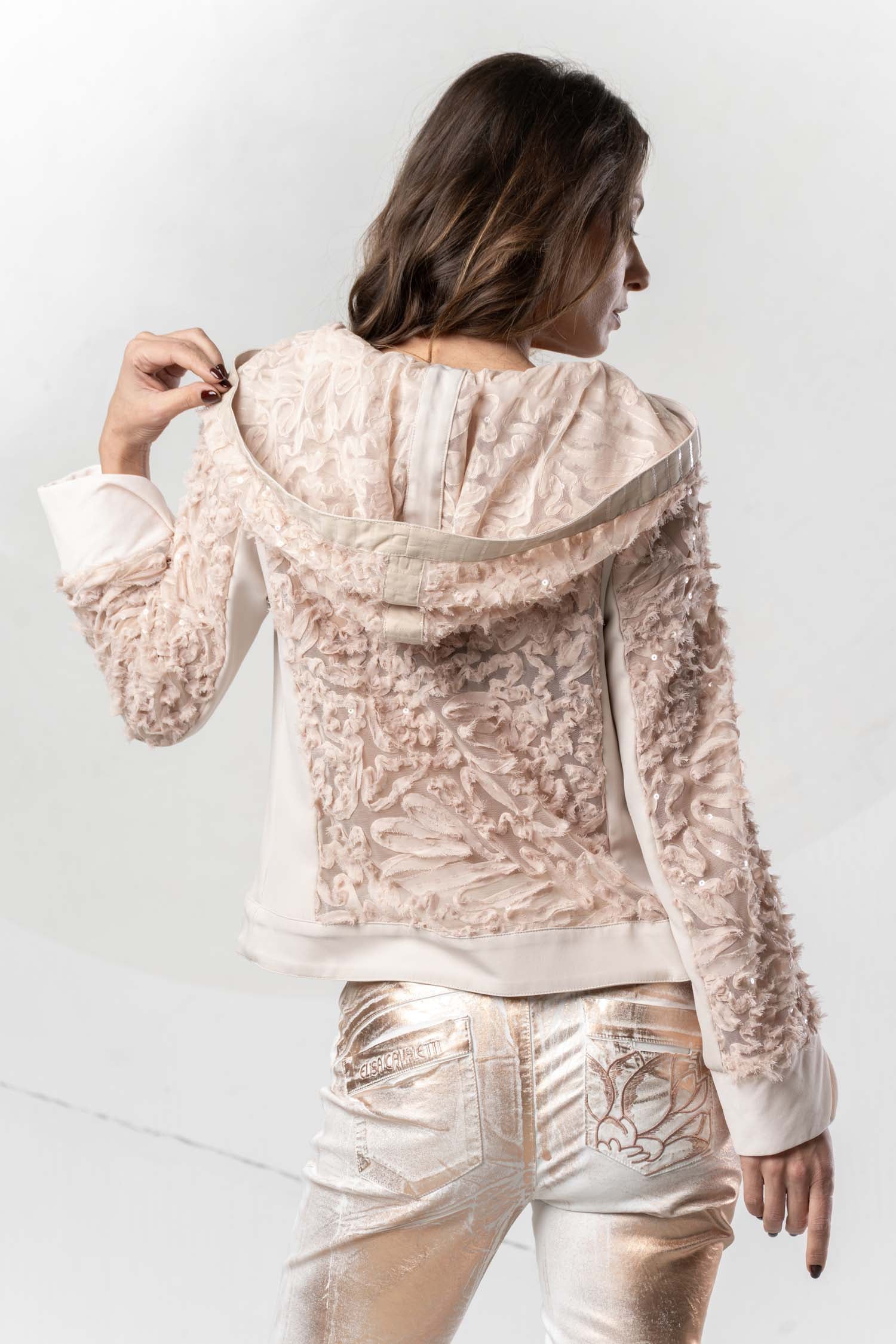 Belle Allure Boutique Elisa Cavaletti - Jacket Floral Lace with Hood - Image 2