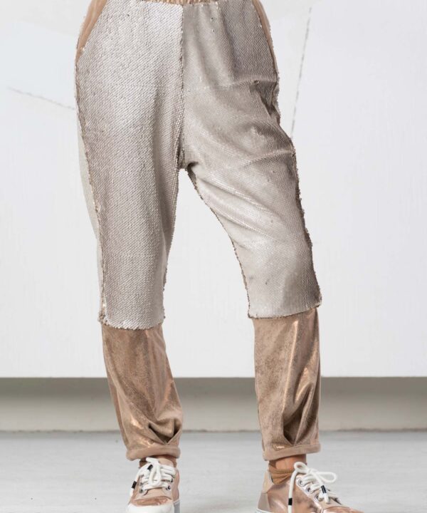 Elisa Cavaletti - Jogging elegant with sequence faux leather and sequence