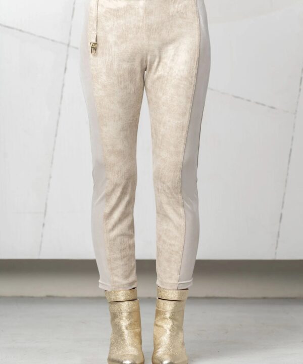 Elisa Cavaletti - Leggings beige faux leather