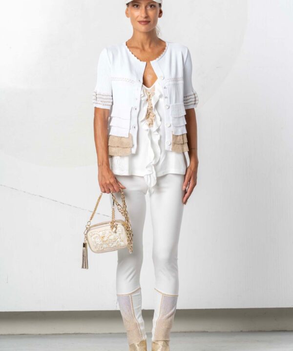 Elisa Cavaletti - Leggings long gold lurex buttom