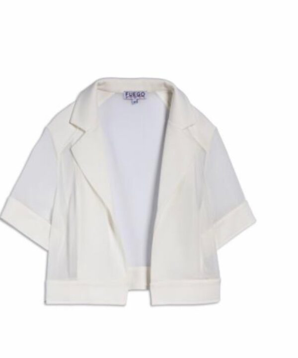 Fuego - Bolero white chiffon