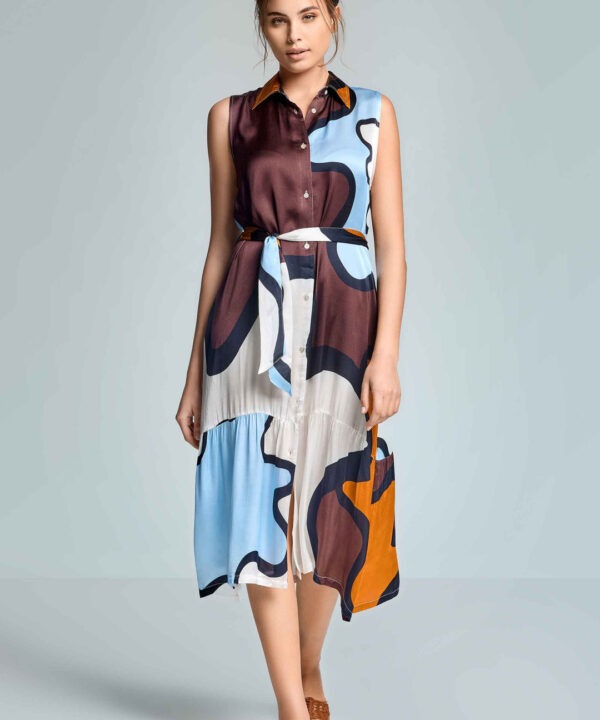 Iconique - Dress sleevles satin Mora