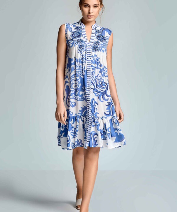 Iconique - Dress short flowers beads Daphne