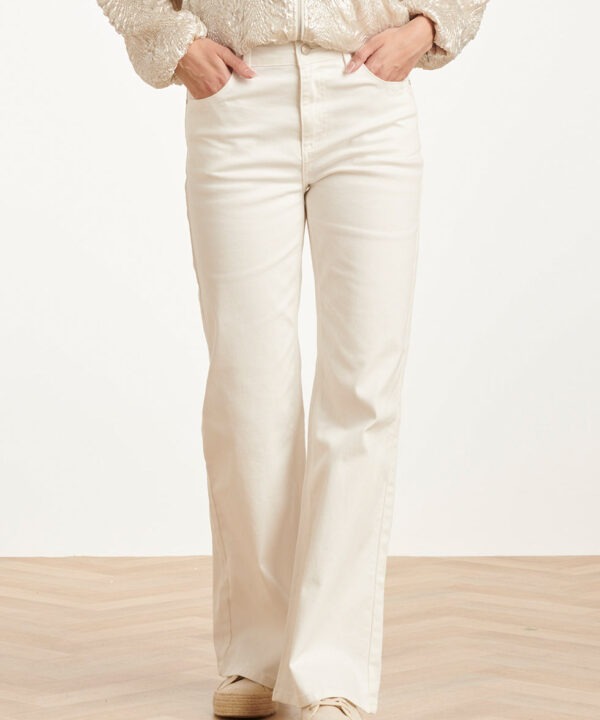 Smashed Lemon - Jeans large cut cotton white