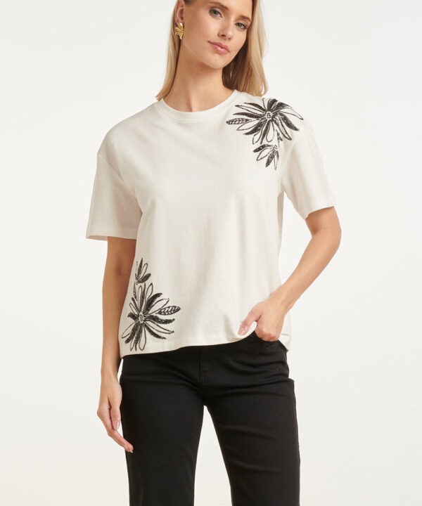 Smashed Lemon - T-Shirt white sequence flower