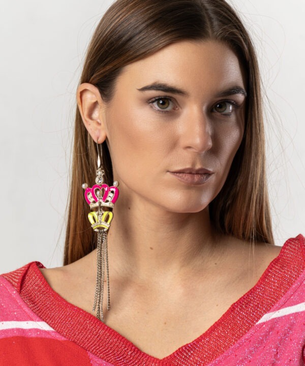 Elisa Cavaletti - Earrings pink crown