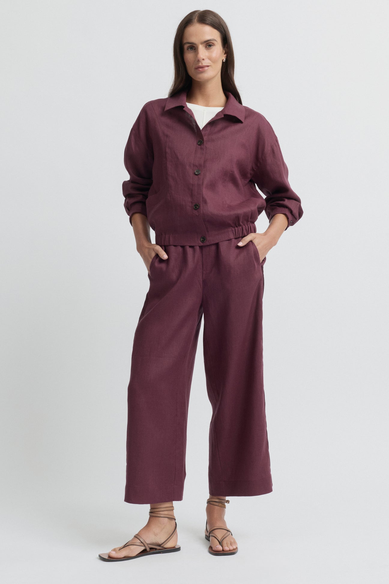 Yarra Trail- Pants linen stitch side