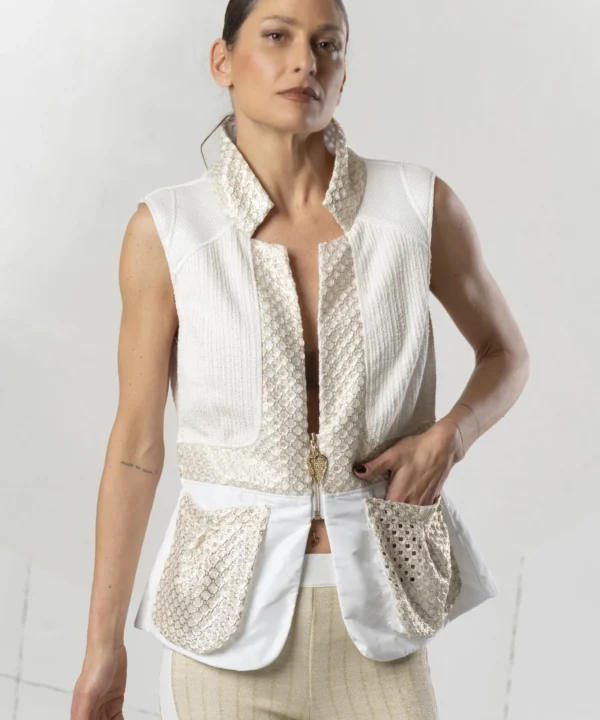 Elisa Cavaletti - Waistcoat ivory