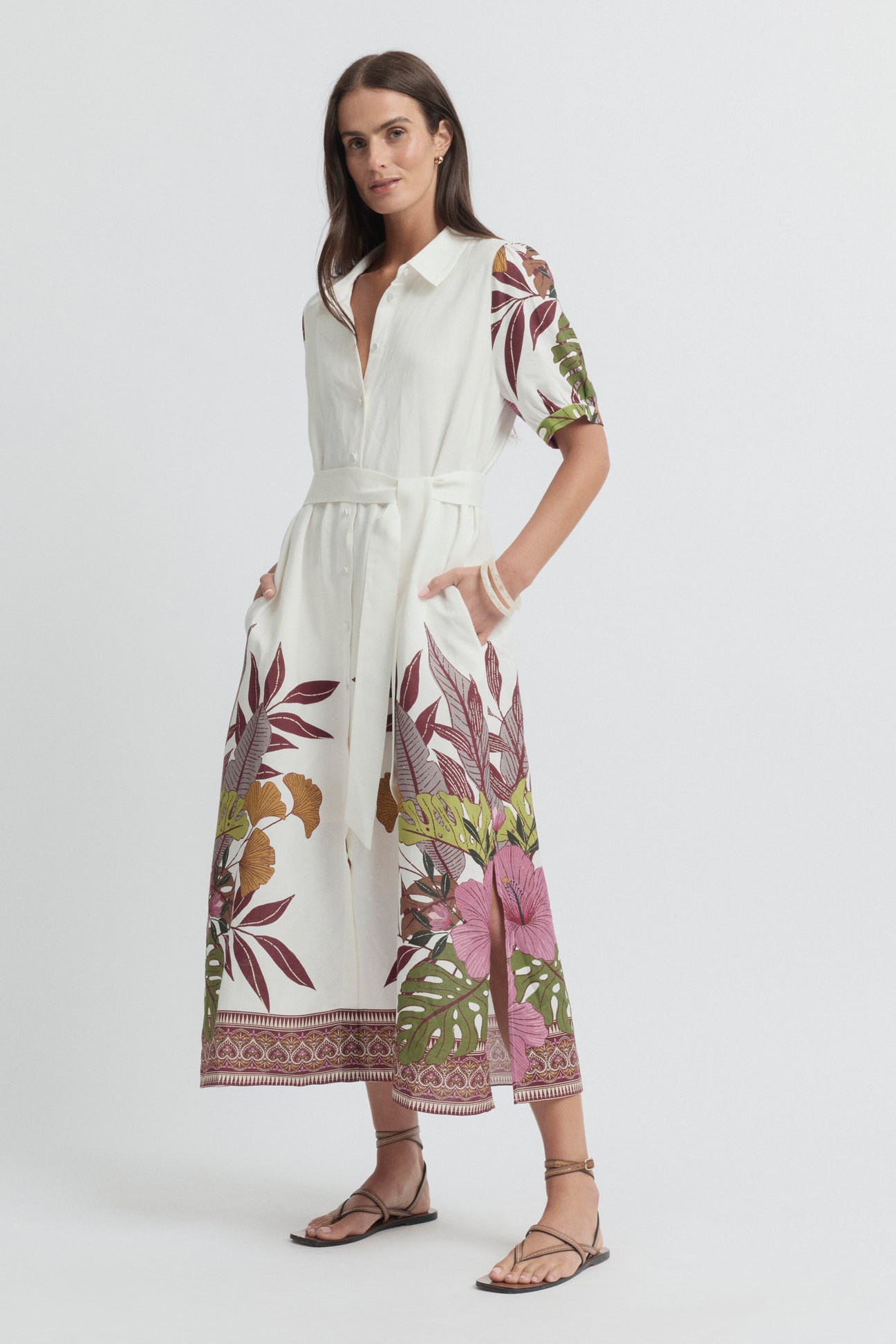 Yarra Trail- Dress linen botanical prints