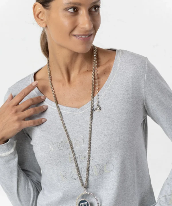 Elisa Cavaletti - Necklace diamante silver blue