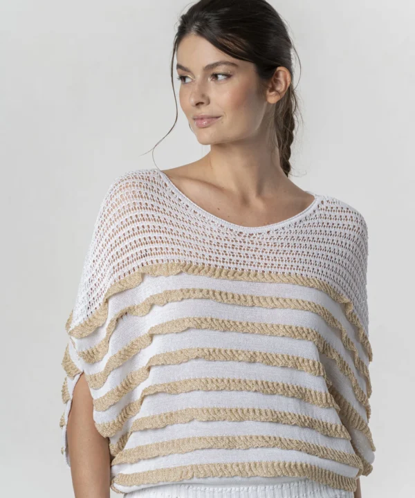 Elisa Cavaletti - Top knit bat sleeves