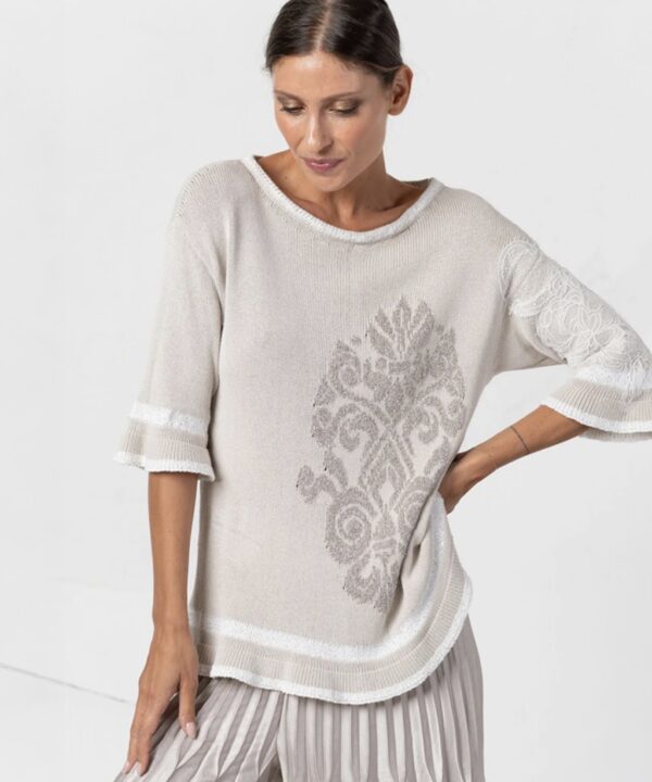 Elisa Cavaletti - Top knit euphoria jacquard