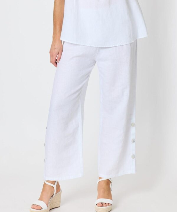 Hammock & Vine - Pant Linen buttons side