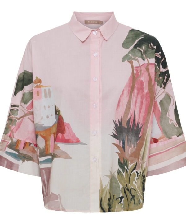Marta du Chateau - Shirt cotton castle print