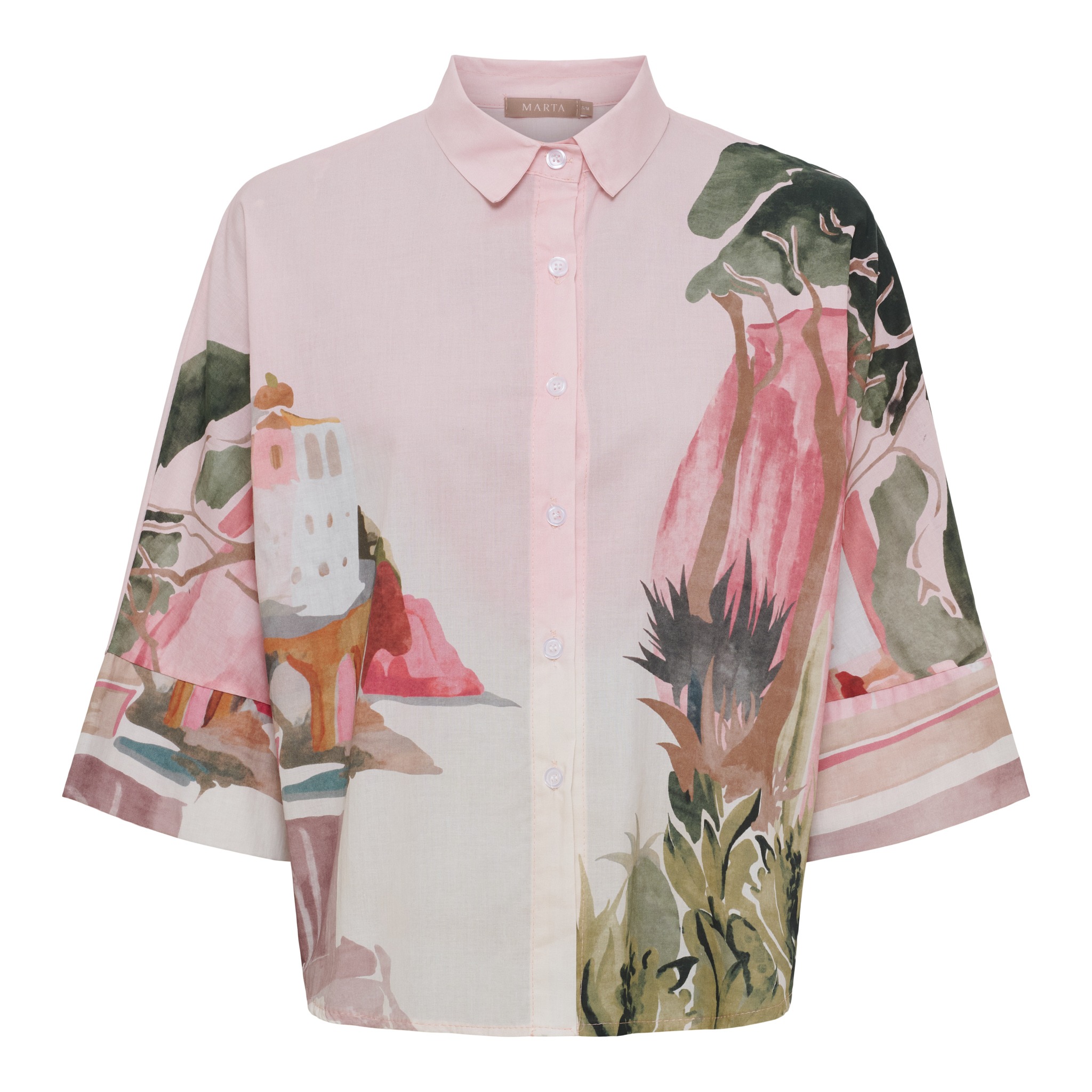 Marta du Chateau - Shirt cotton castle print