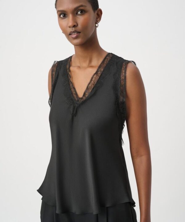 JOSEPH RIBKOFF Top sleeveless satin lace