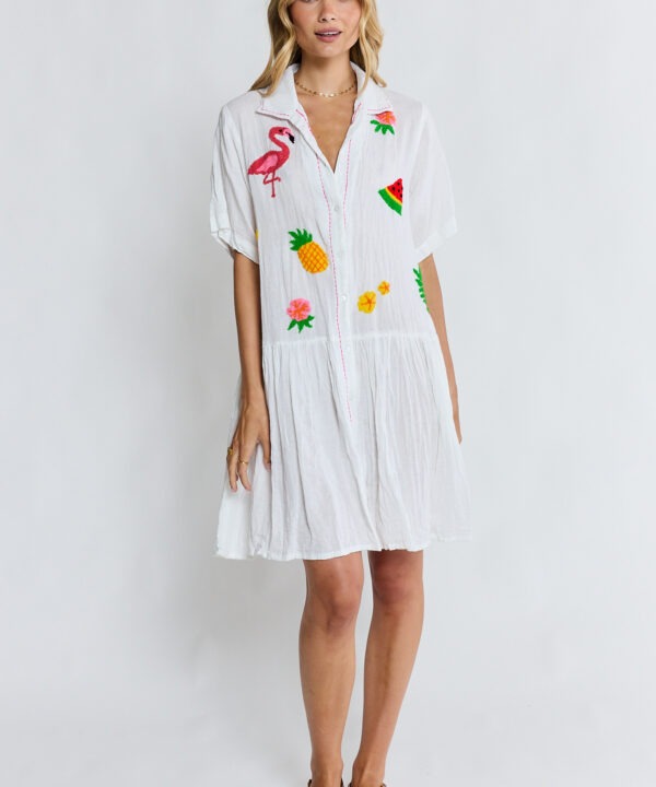 Lulalife - Dress Florida flamingo