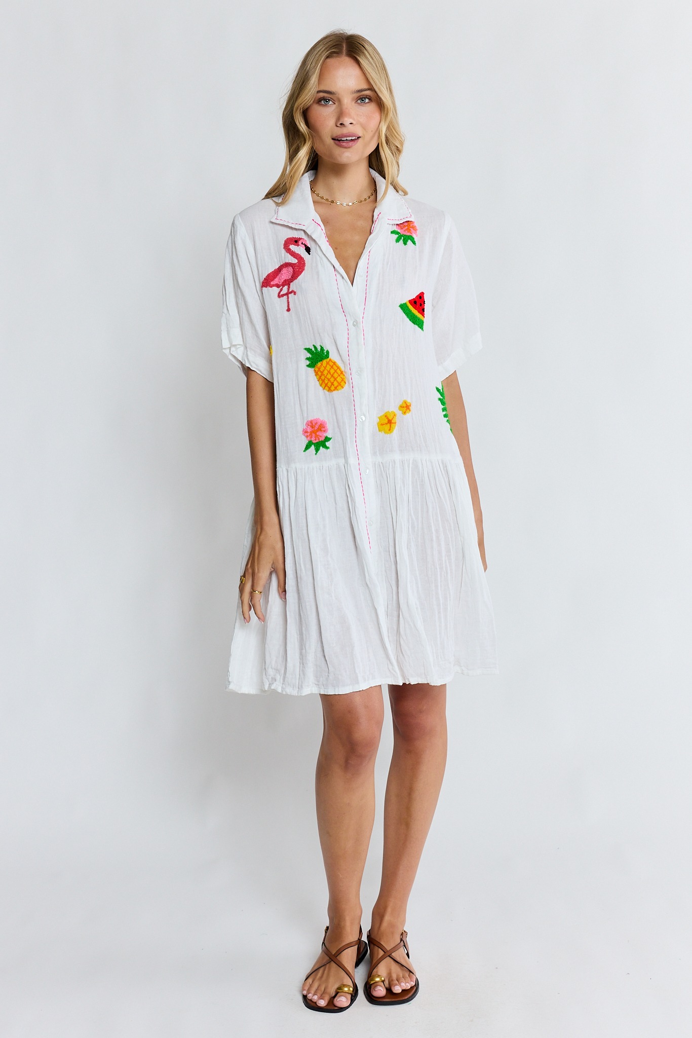 Lulalife - Dress Florida flamingo